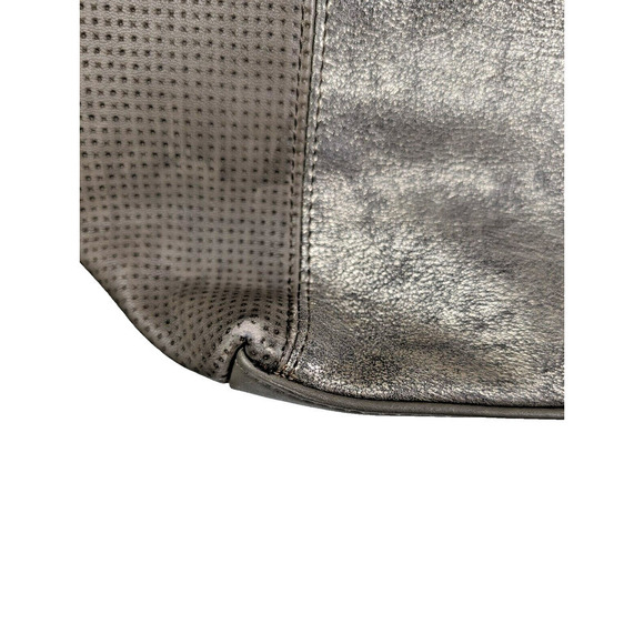 STELLA & DOT Bleecker Tote Handbag Metallic Tan Gold Leather Large Purse - Picture 3 of 13